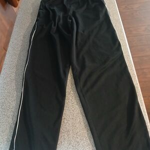 Game Time Black Joggers with White Accent